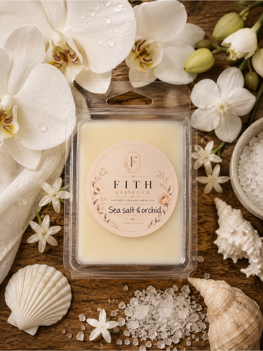 Sea Salt and Orchid Organic Soy Artisan wax melts